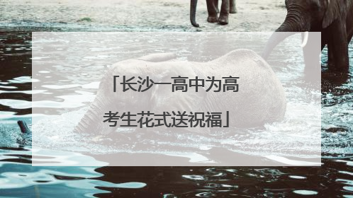长沙一高中为高考生花式送祝福