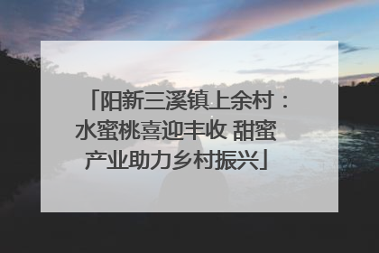 阳新三溪镇上余村：水蜜桃喜迎丰收 甜蜜产业助力乡村振兴