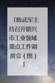 陈武军主持召开德兴市工业领域重点工作调度会（图）