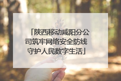 陕西移动咸阳分公司筑牢网络安全防线守护人民数字生活
