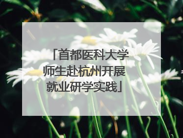 首都医科大学师生赴杭州开展就业研学实践