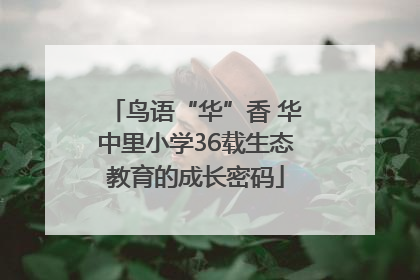 鸟语“华”香 华中里小学36载生态教育的成长密码