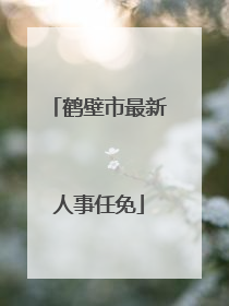 鹤壁市最新人事任免