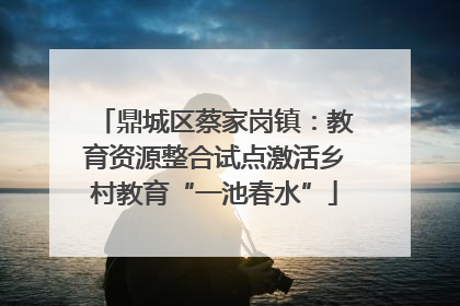 鼎城区蔡家岗镇：教育资源整合试点激活乡村教育“一池春水”