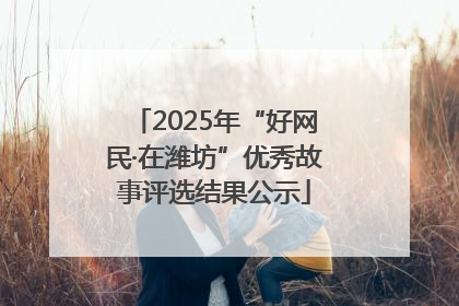2025年“好网民·在潍坊”优秀故事评选结果公示