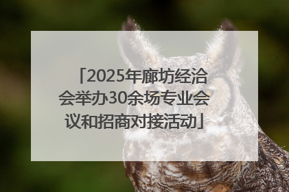 2025年廊坊经洽会举办30余场专业会议和招商对接活动