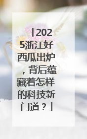 2025浙江好西瓜出炉，背后蕴藏着怎样的科技新门道？
