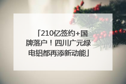 210亿签约+国牌落户！四川广元绿电铝都再添新动能