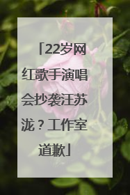 22岁网红歌手演唱会抄袭汪苏泷？工作室道歉