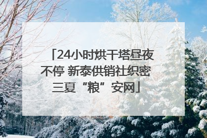 24小时烘干塔昼夜不停 新泰供销社织密三夏“粮”安网