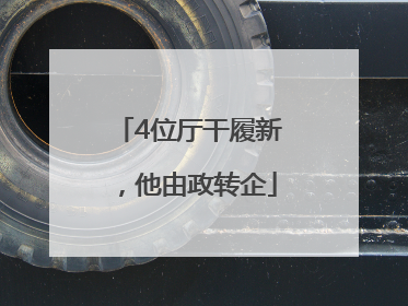4位厅干履新，他由政转企