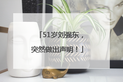 51岁刘强东，突然做出声明！