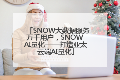 SNOW大数据服务万千用户，SNOW AI量化——打造亚太云端AI量化